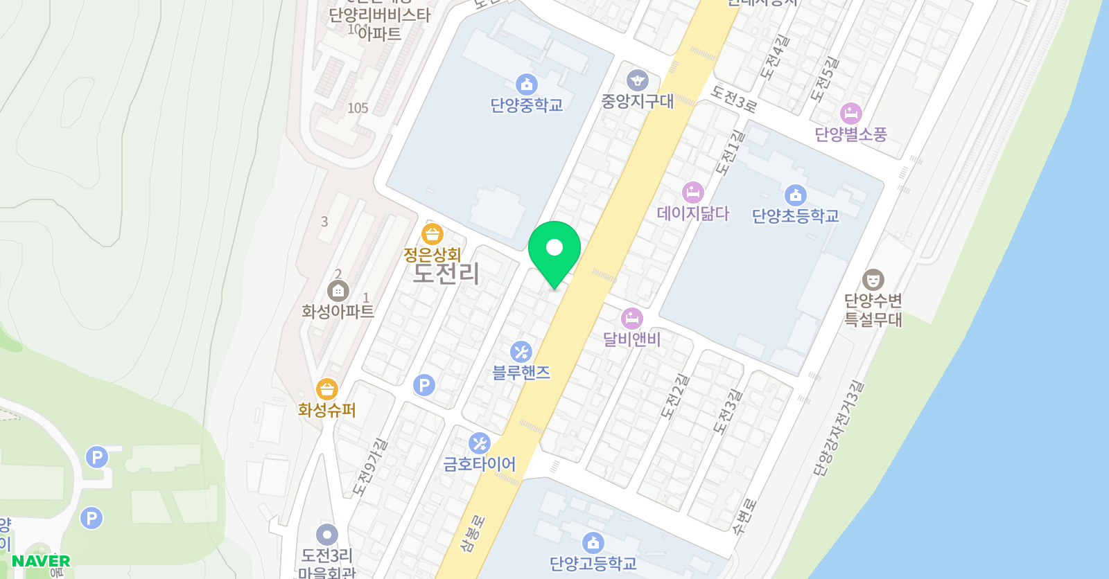 단양루시드 어학원 위치