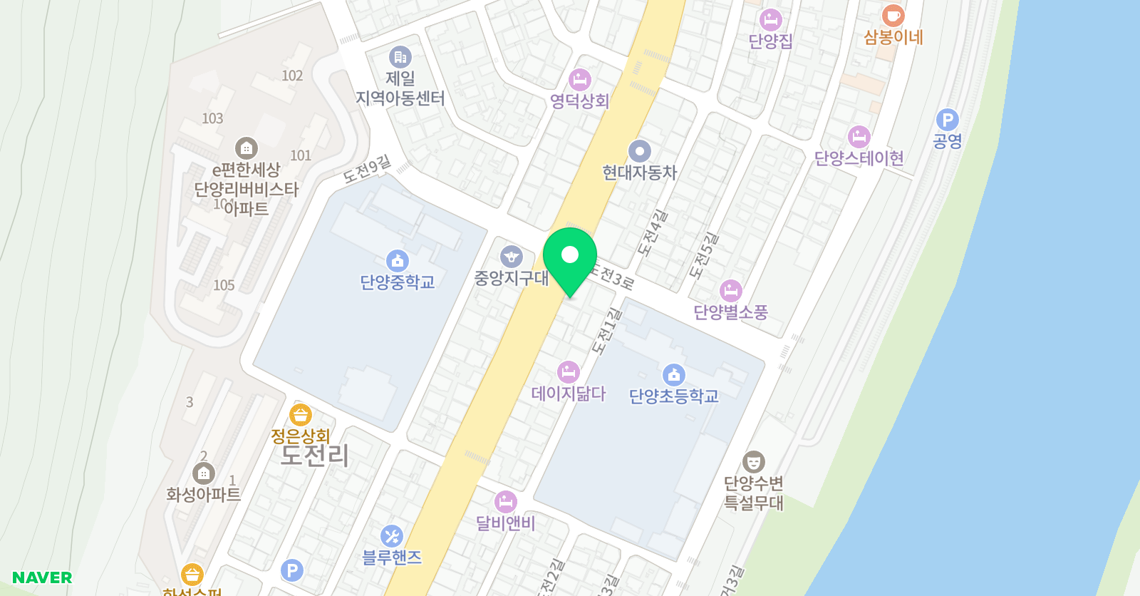 한샘 학원 위치