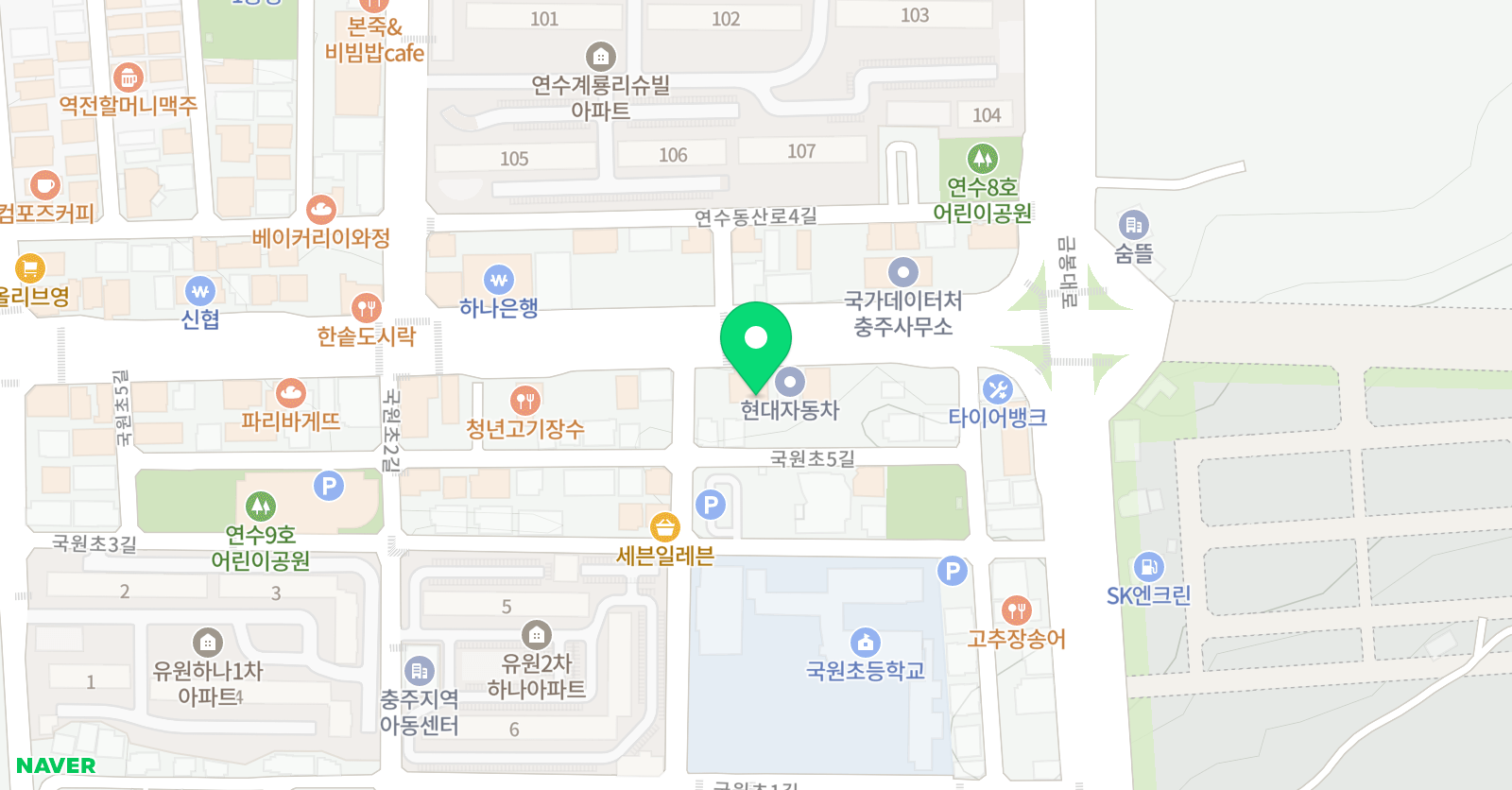화랑서원 학원 위치