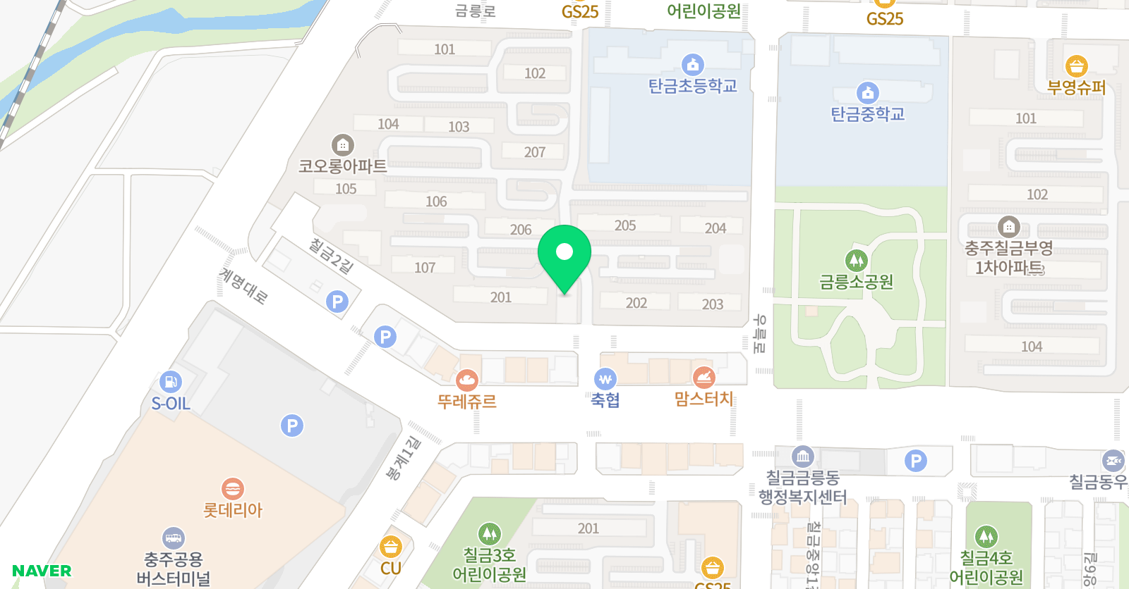3030 영어 충주칠금러닝센터 위치