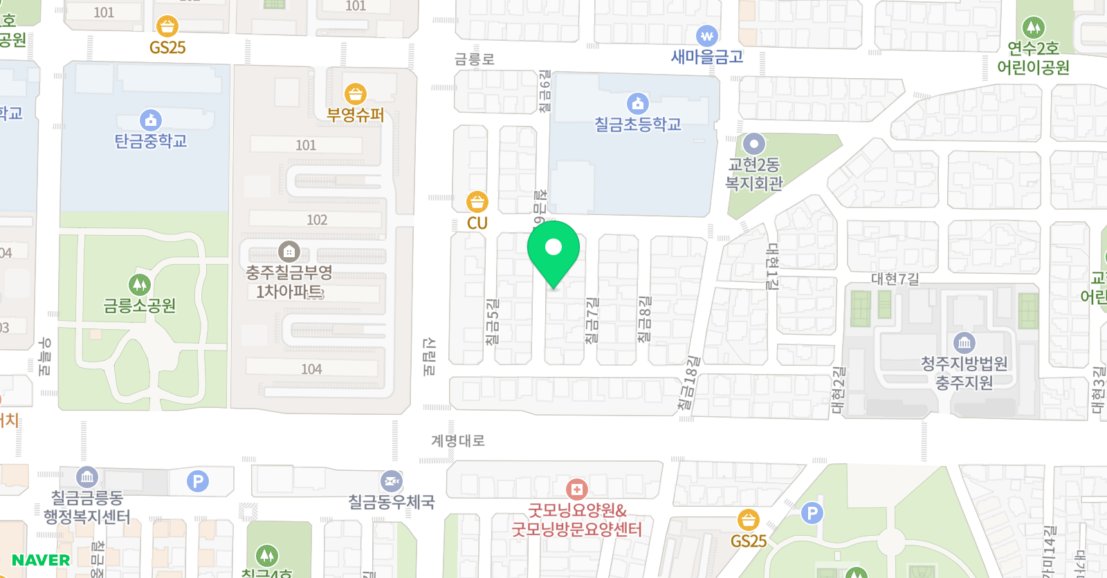 셀파 우등생 교실 칠금 학원 위치