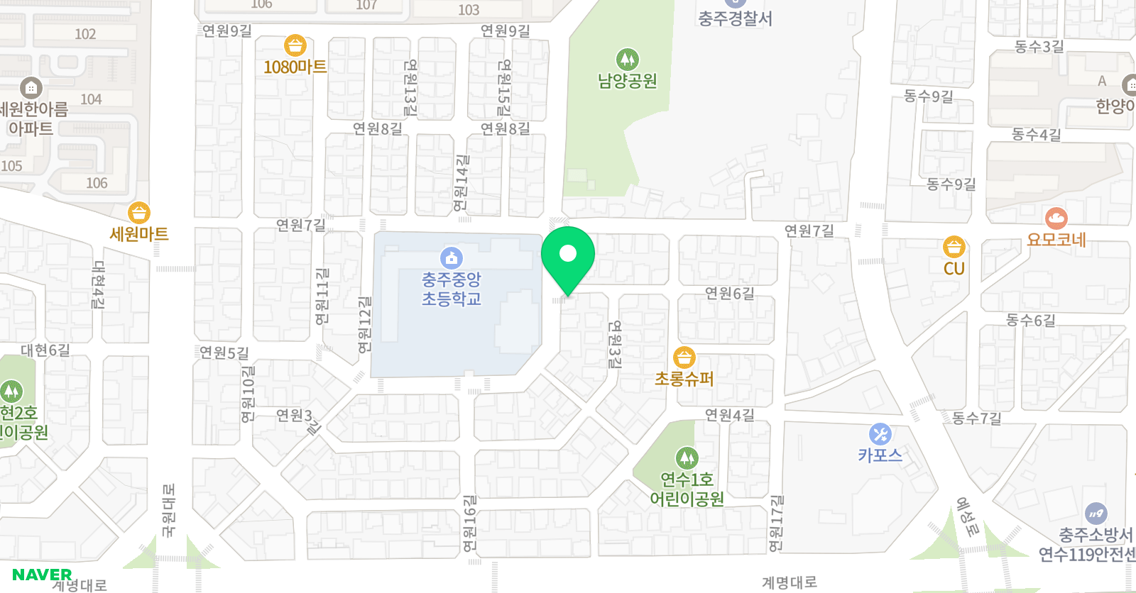 용인대중앙 태권도 위치
