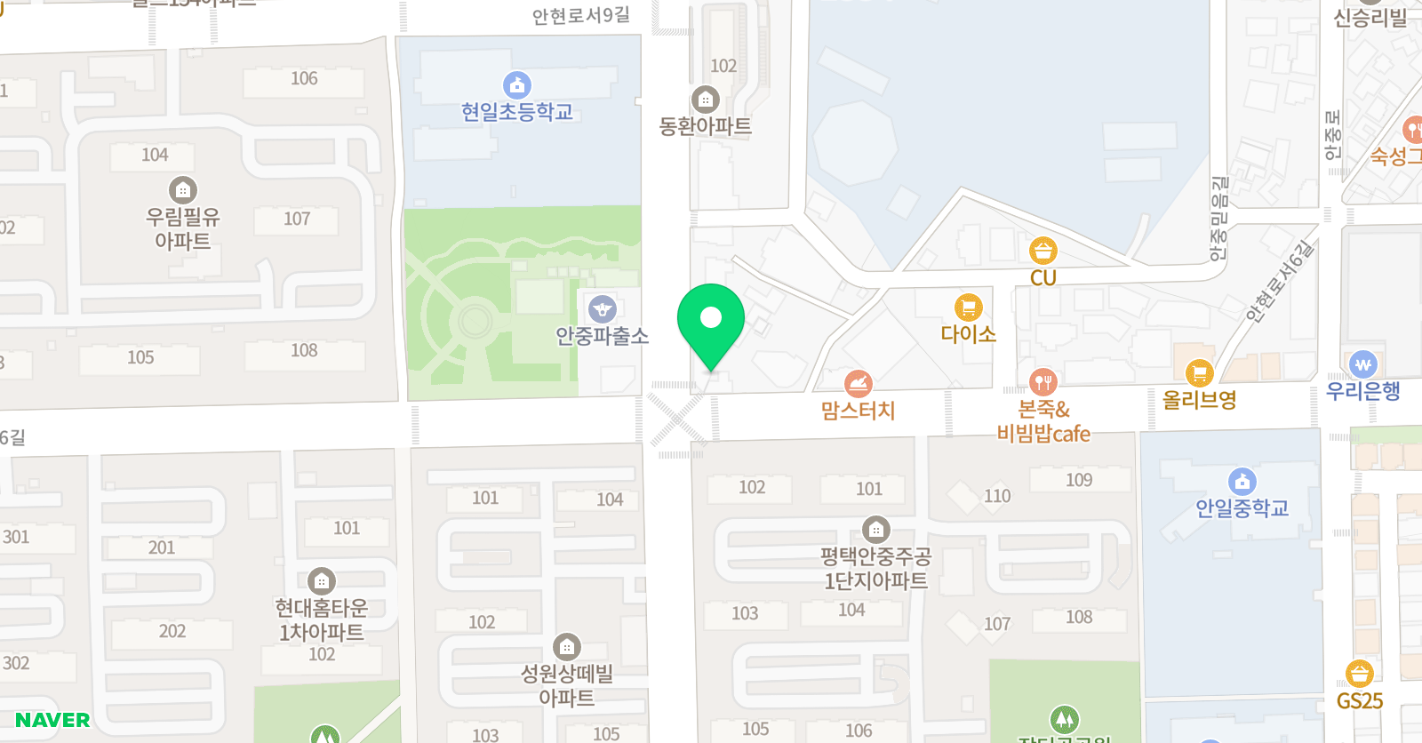 안중시사중국어학원 위치