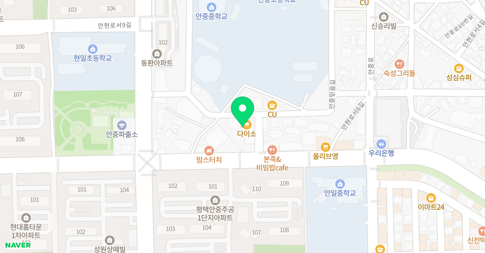 매쓰트리 수학학원 평택안중분원 위치