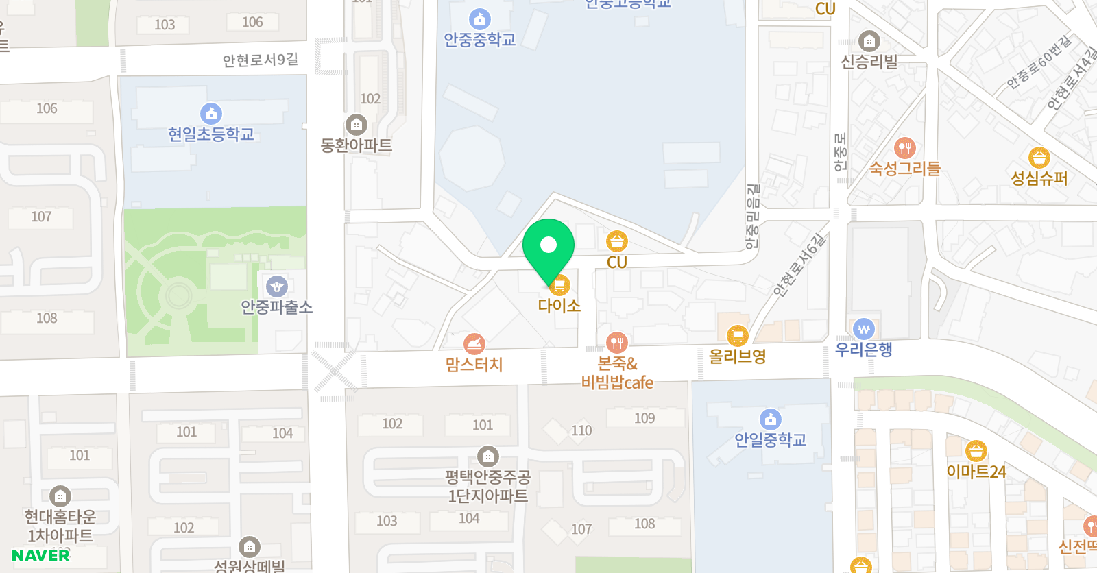 GnB 패럴랙스 안중캠퍼스 위치