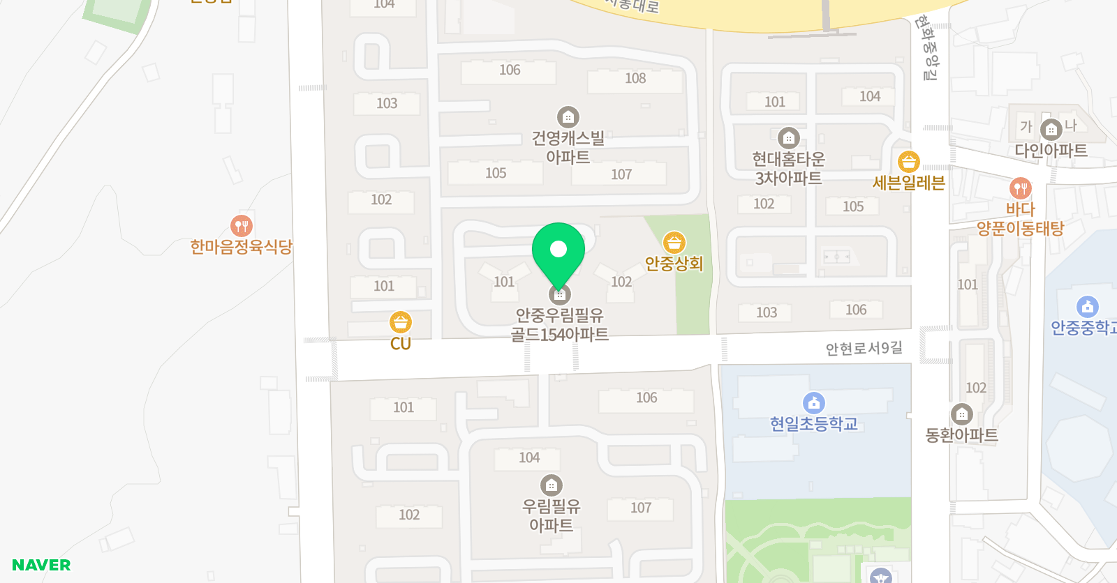푸르넷 공부방 우림골드스터디 위치