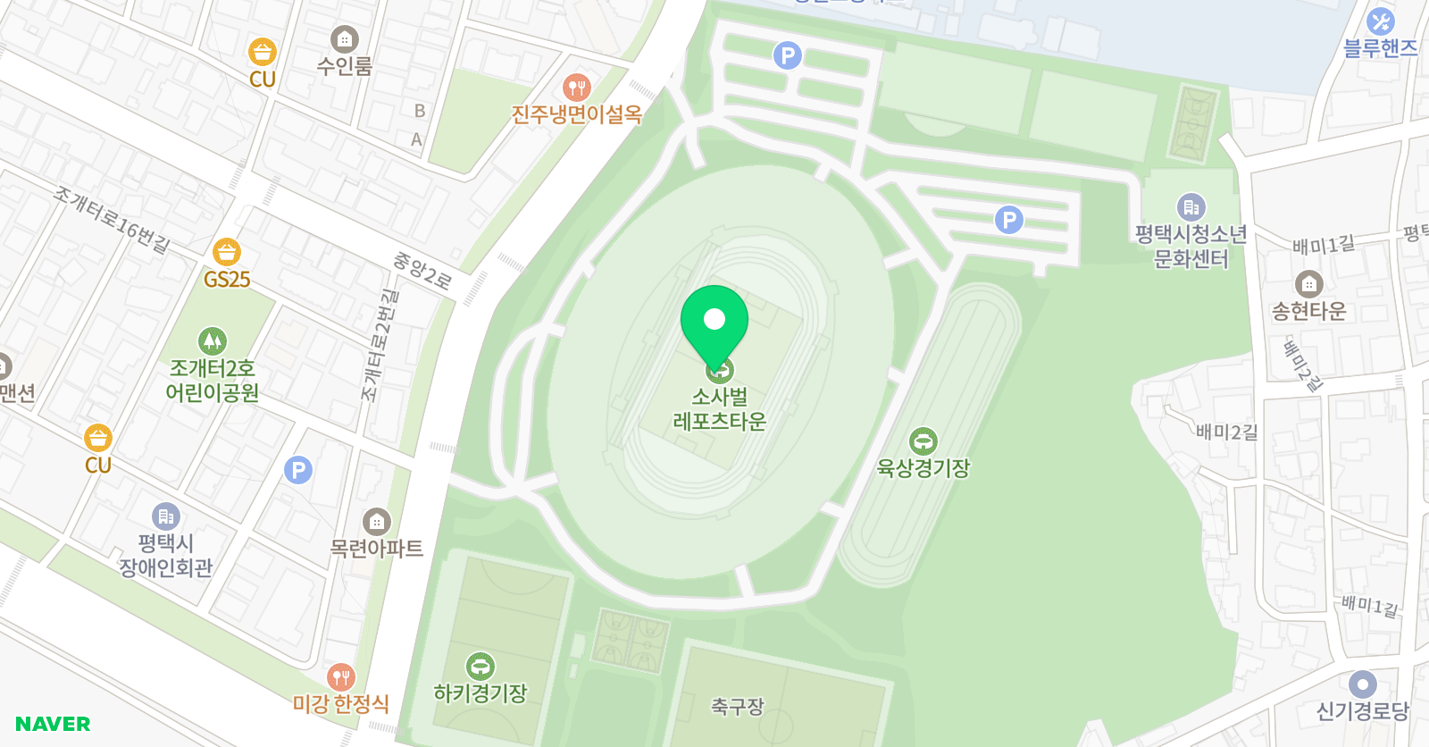 평택시티즌FC 유소년팀 위치