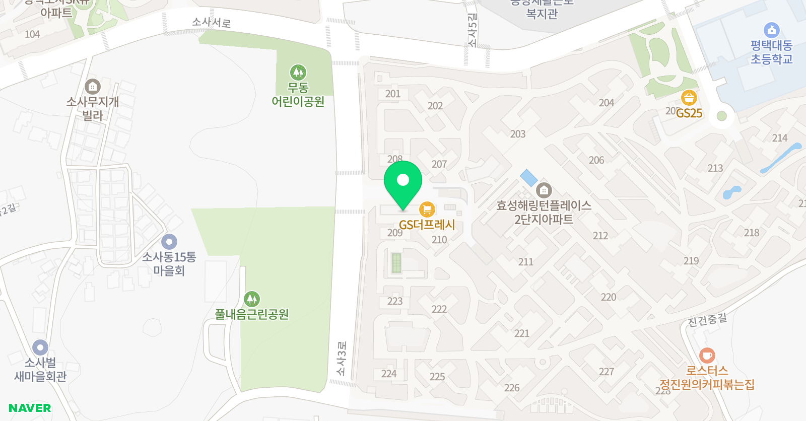 효성백호 태권도장 위치
