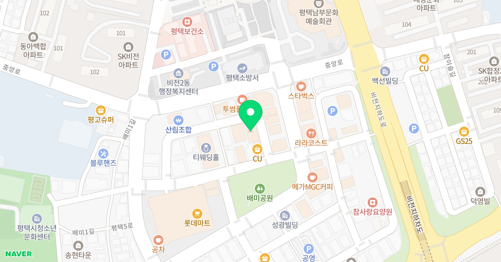 제로업잉글리쉬 평택점 위치