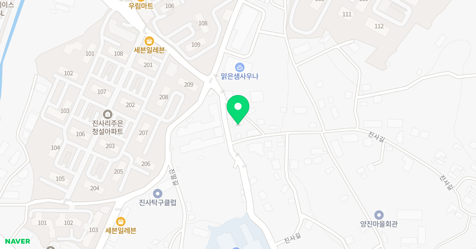 청설 태권도 위치