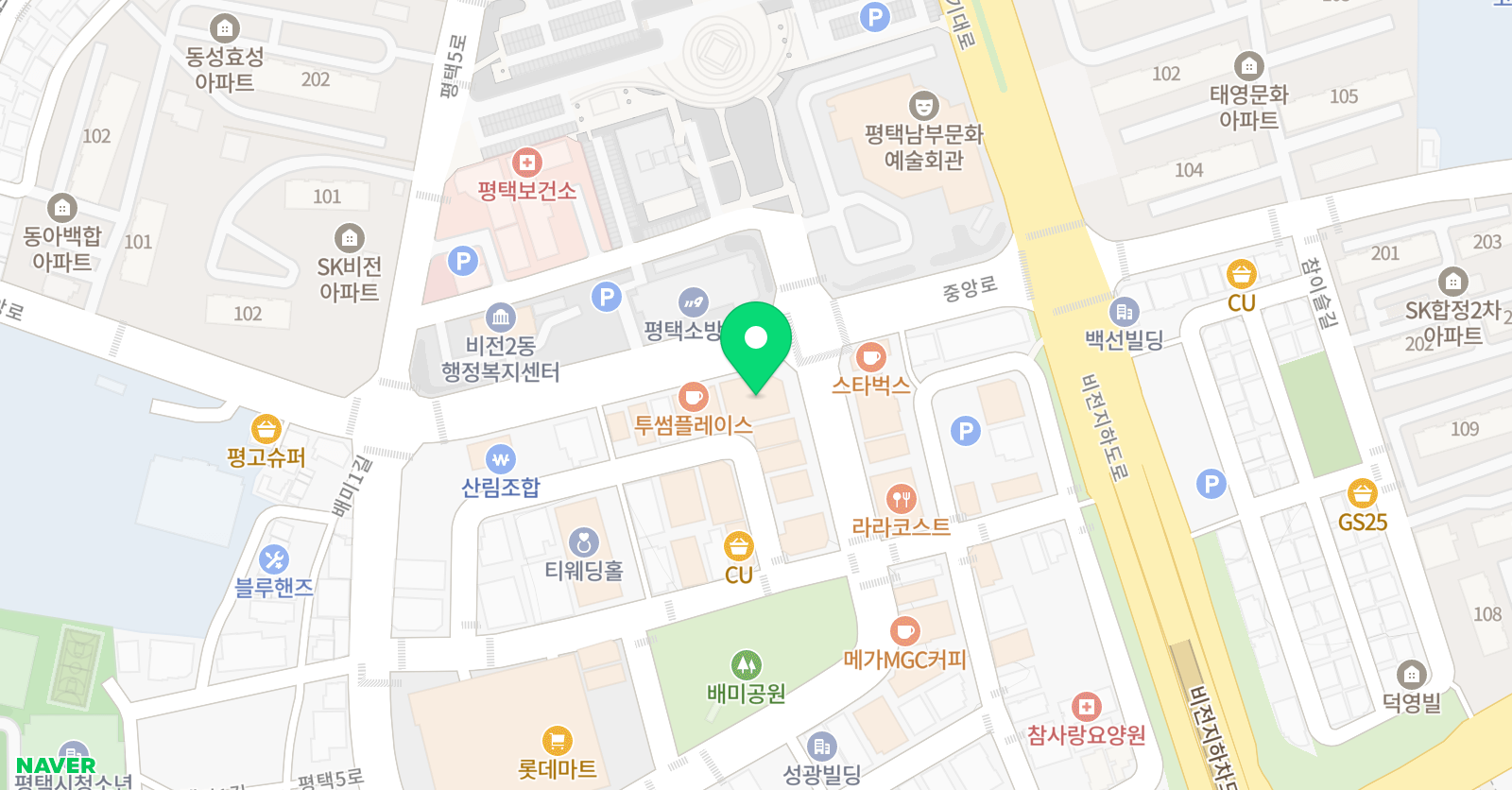 커넬학원 위치