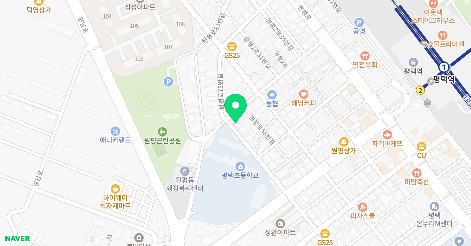 신일탑 학원 위치