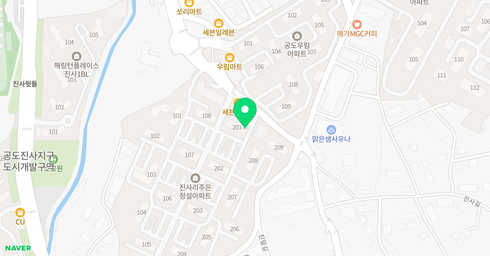 푸르넷 공부방 주은청설공부방 위치