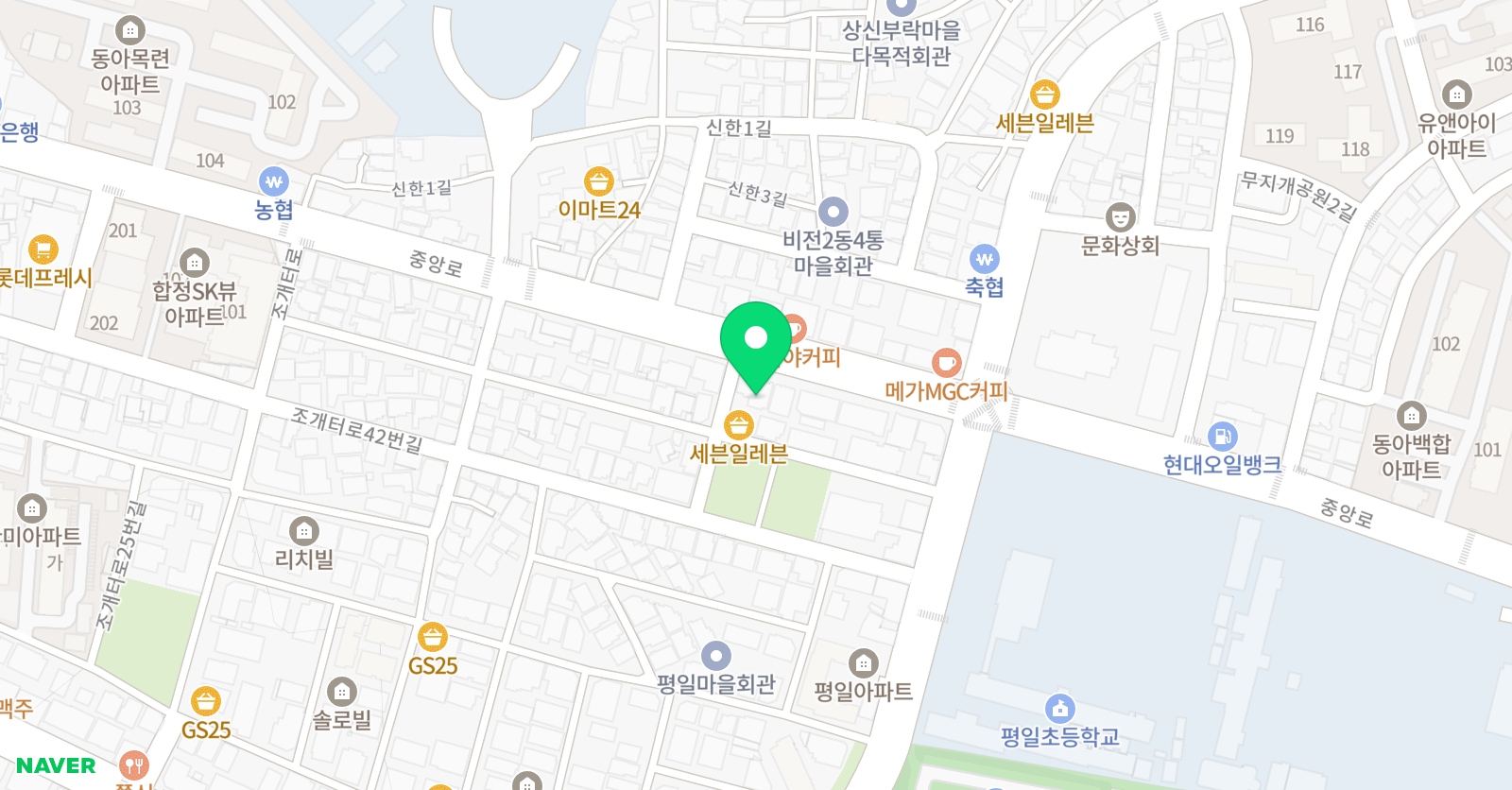 봉수학 학원 위치