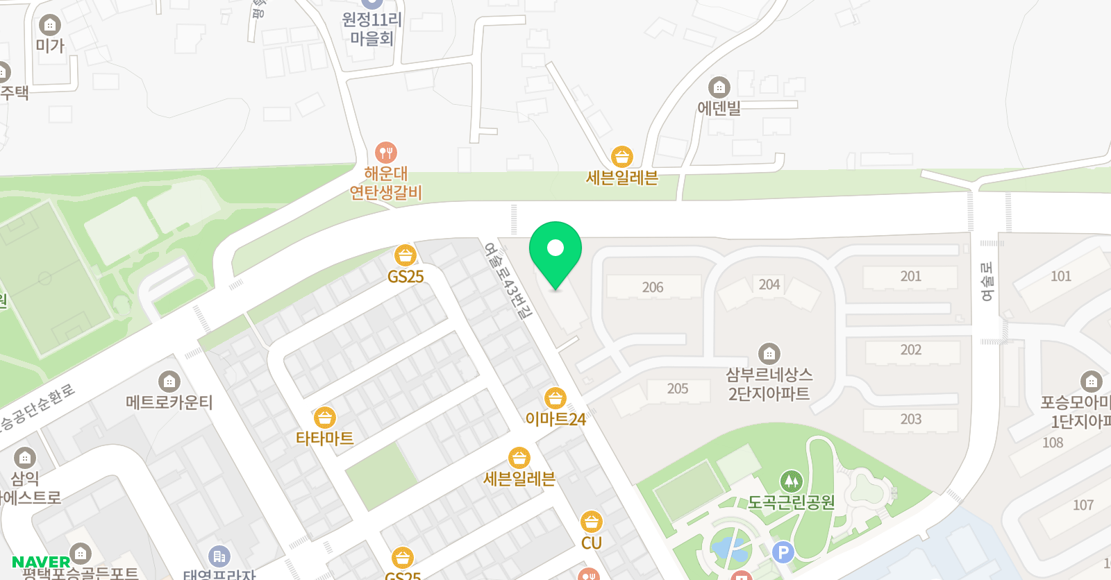 한빛 영수학원 위치