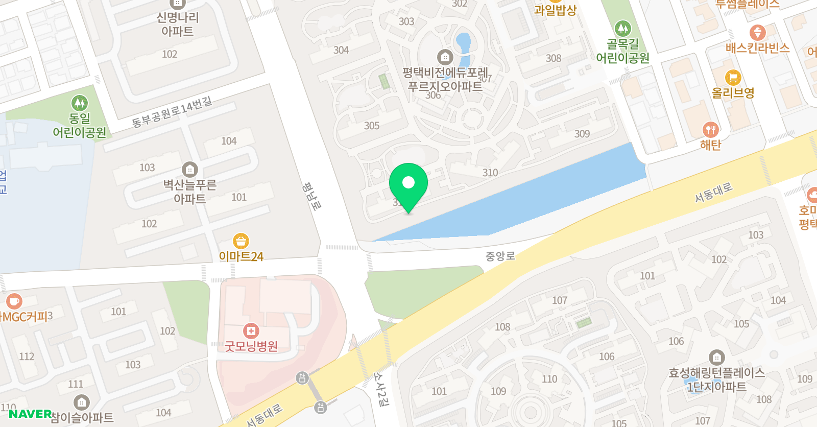 기탄사고력교실 평택비전푸르지오3차교실 위치