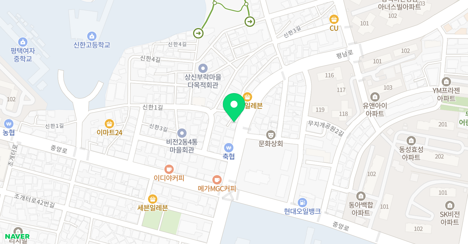 생각과상상 학원 위치