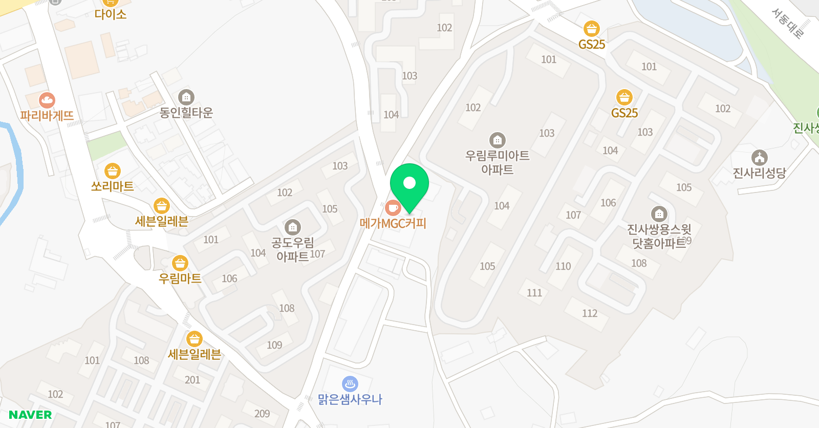 소리나무 음악학원 위치