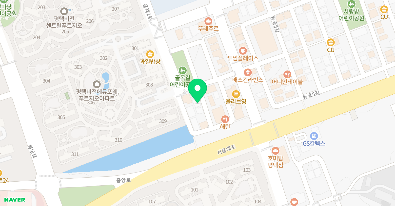 왓츠인클래스 학원 용죽점 위치