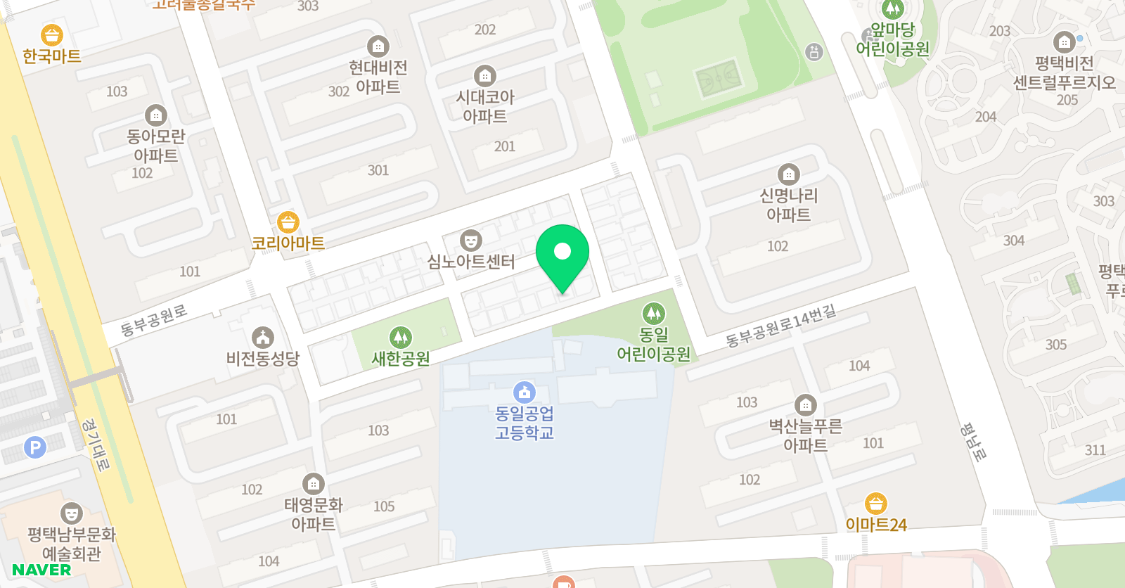 꿈꾸는 보습학원 위치