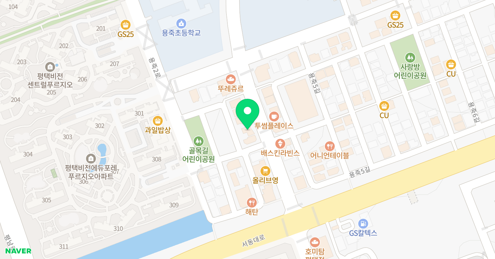 용죽 호람 음악학원 위치