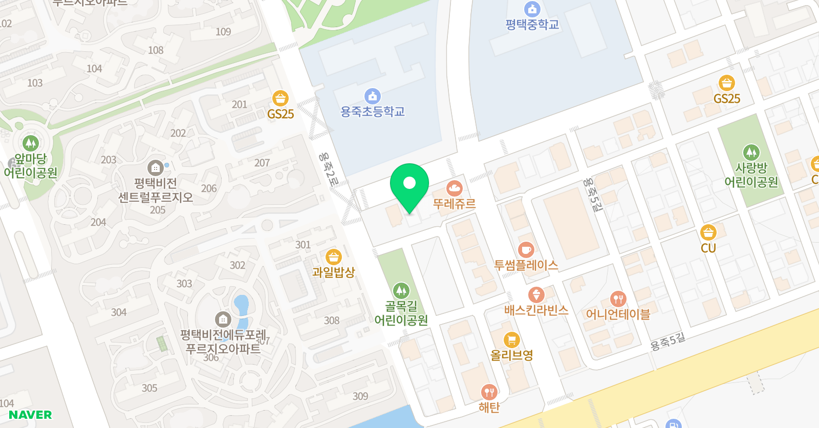 용인대 국가대표 태권도 위치