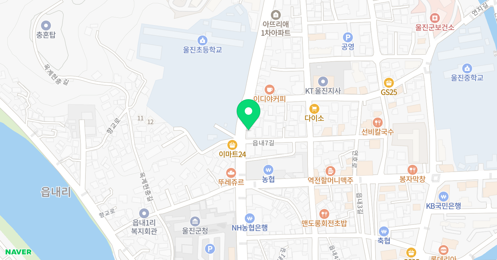 한별 학원 위치
