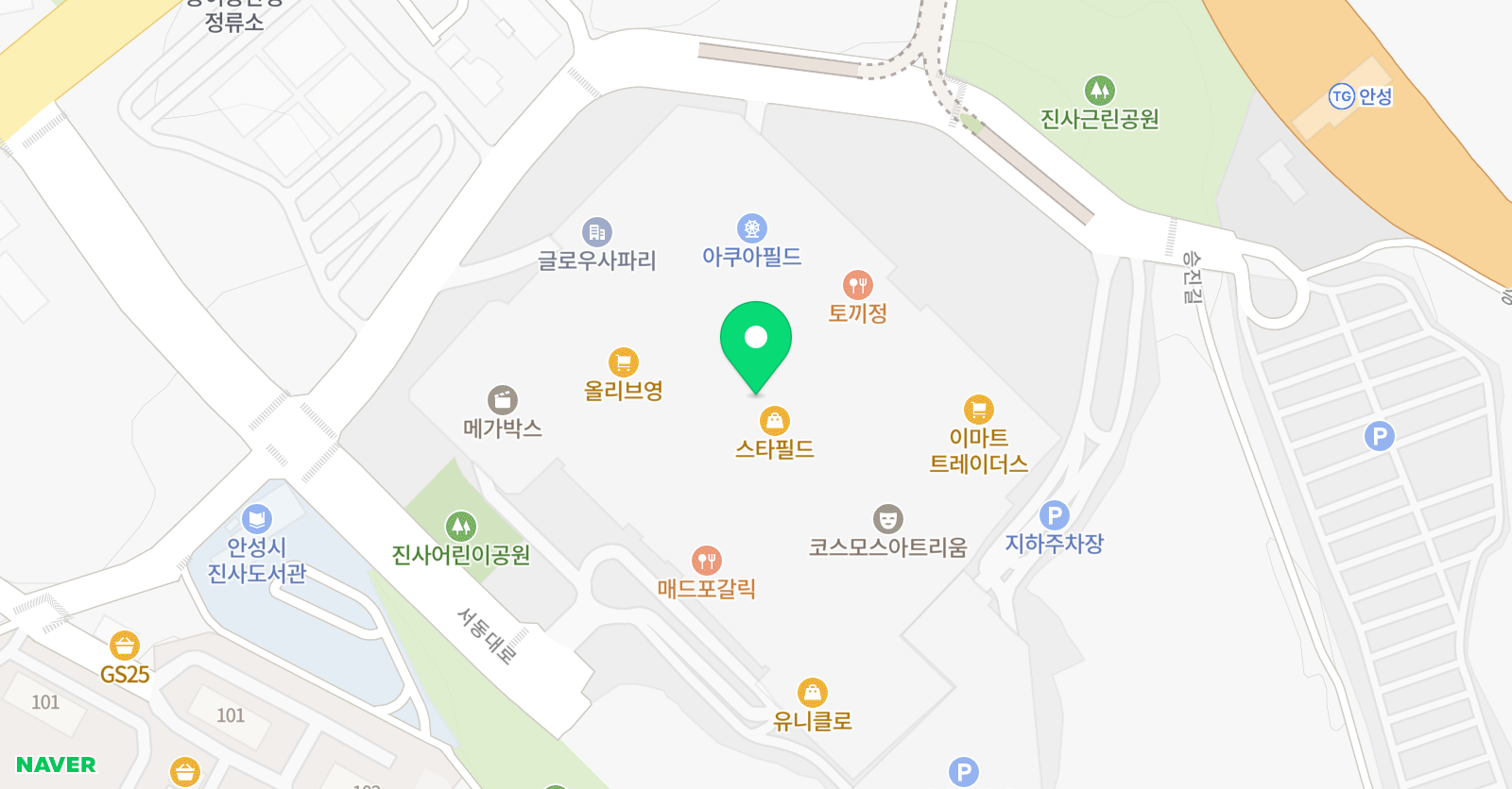 키즈스플래쉬 스타필드안성점 위치