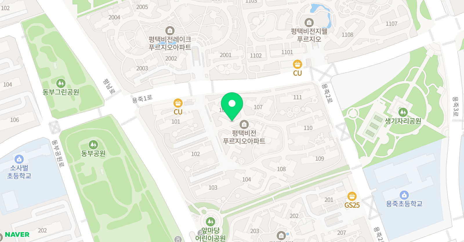 아소비 평택비전푸르지오점 위치