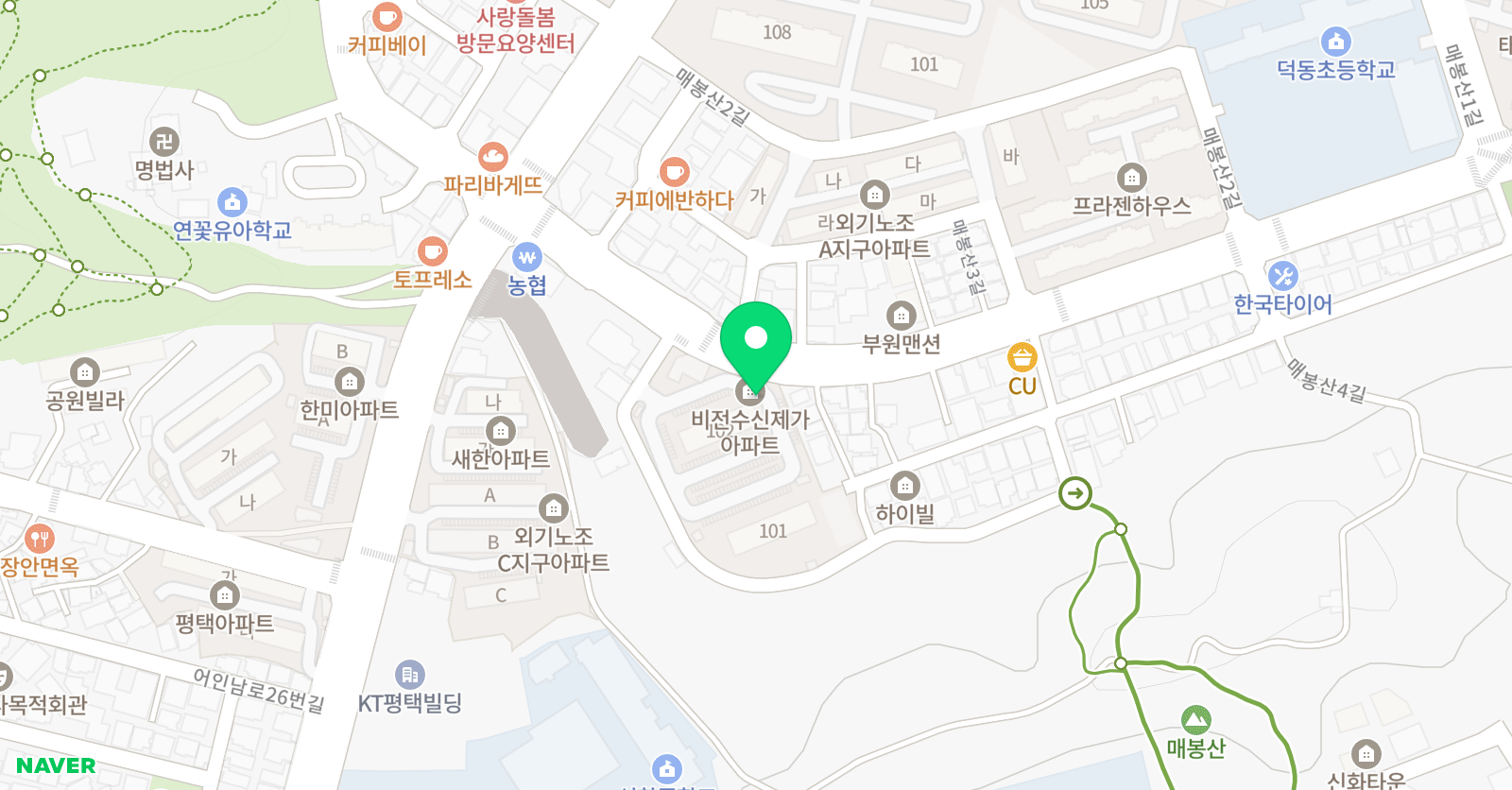 홍샘 영어 위치