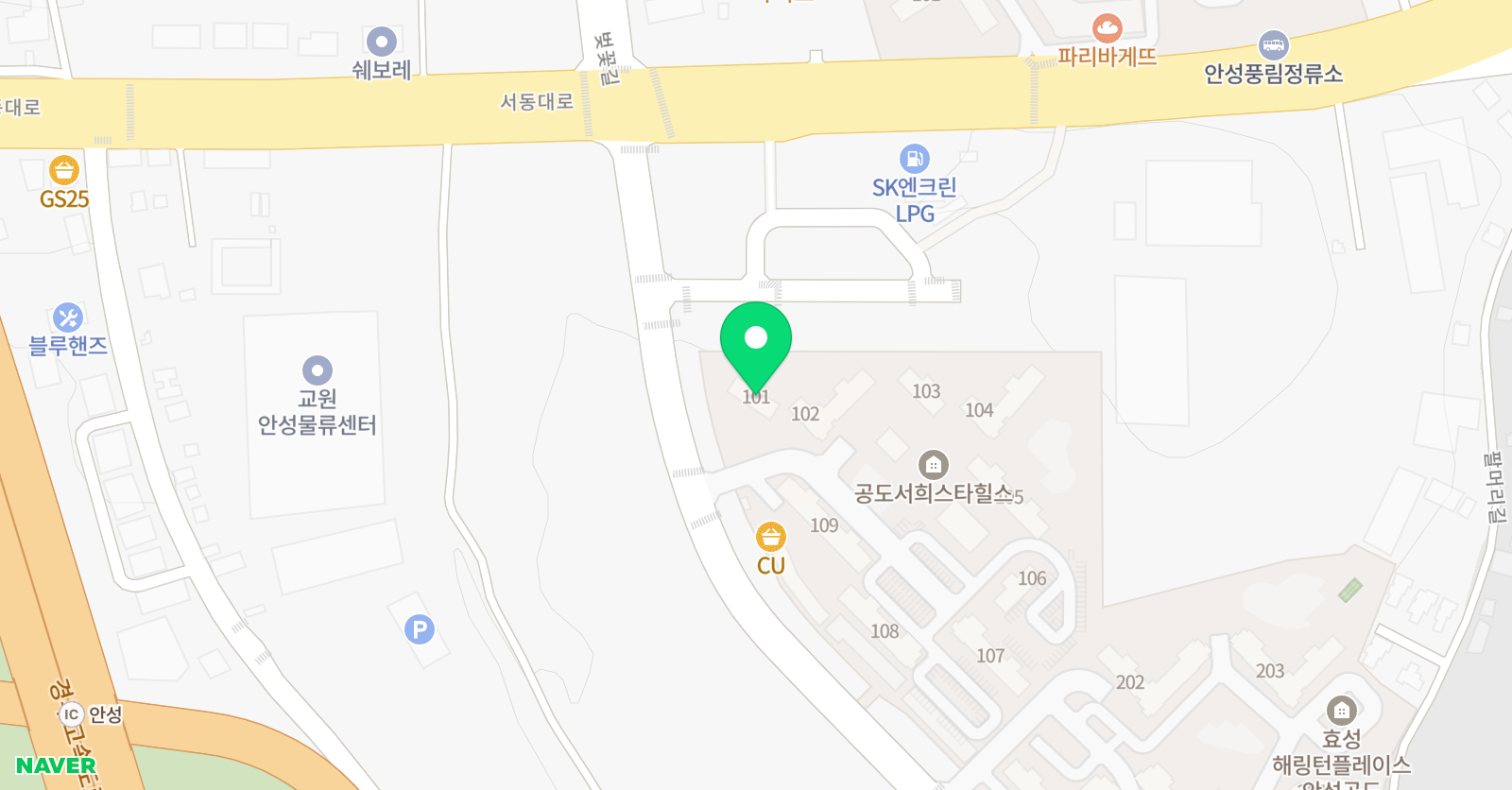 홈런스마트 홈런스마트학습센터 공도대치쌤점 위치