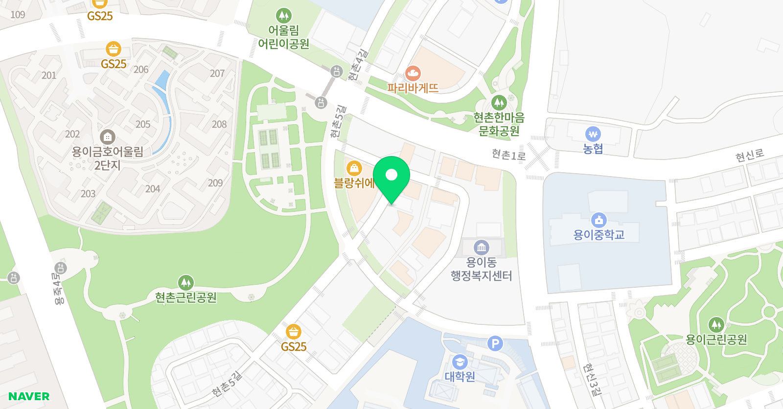 용이FC 유소년축구클럽 위치