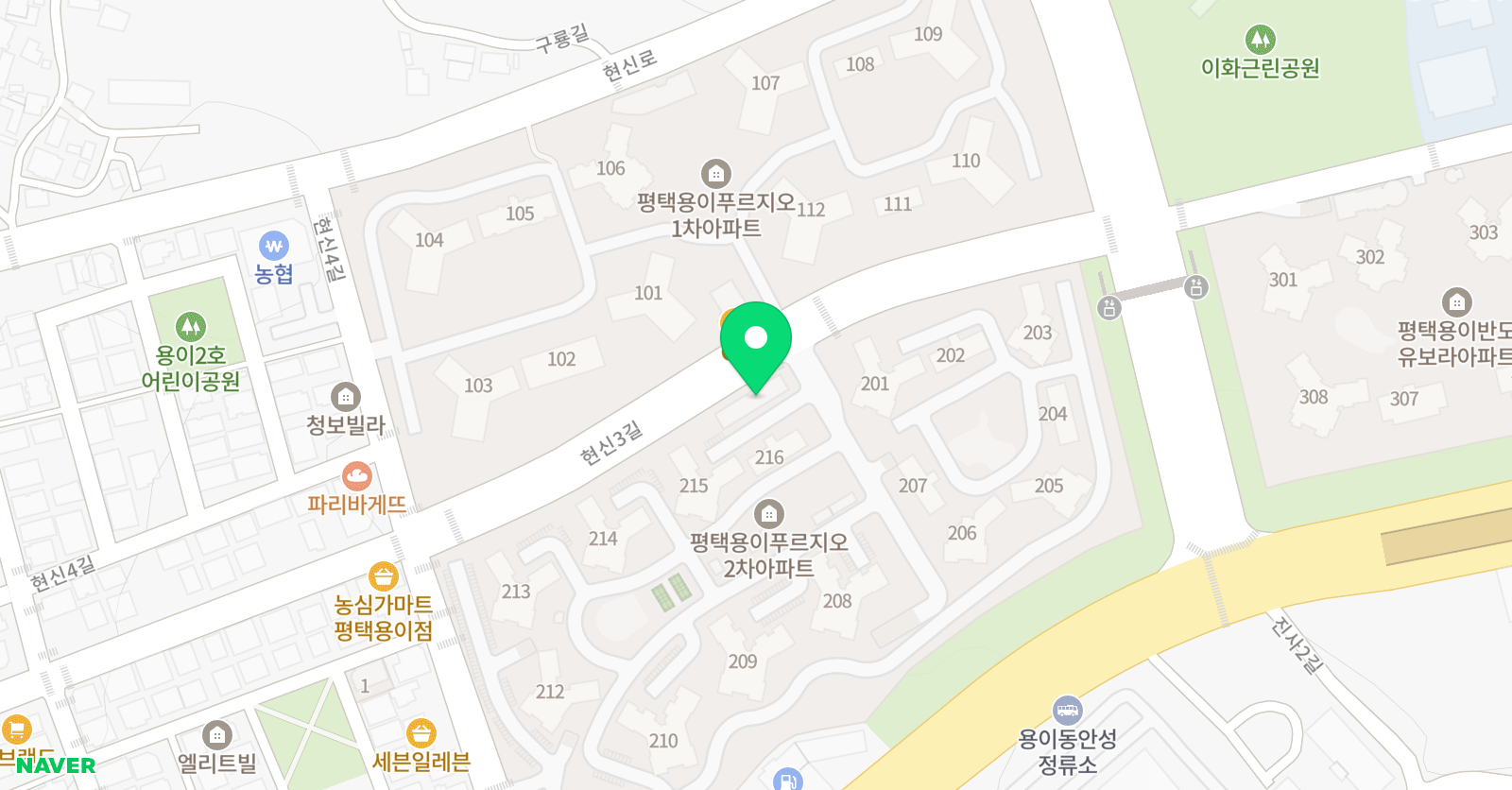 용인대라이온 태권도장 위치