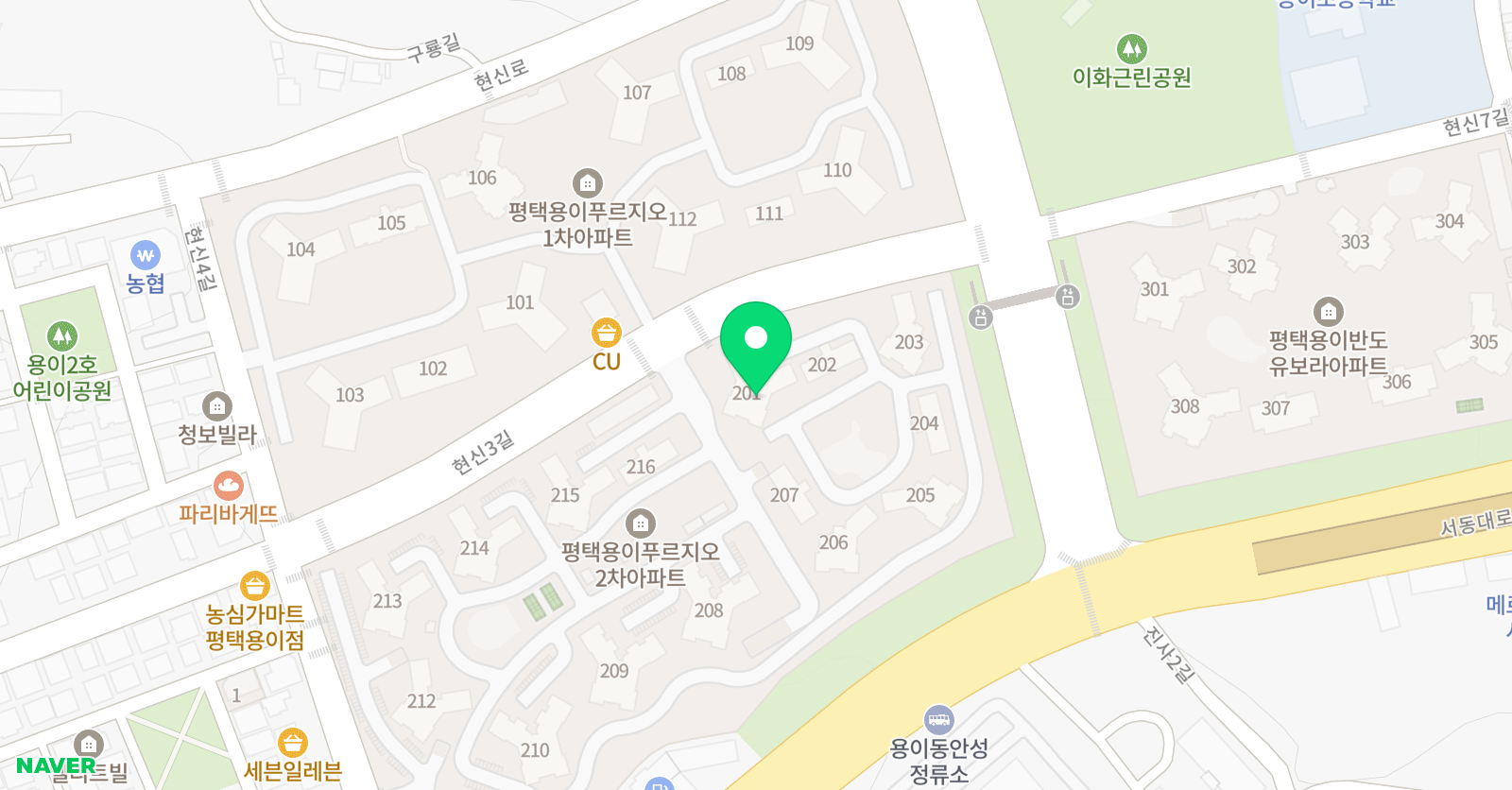 기탄사고력교실 용이푸르지오원 위치