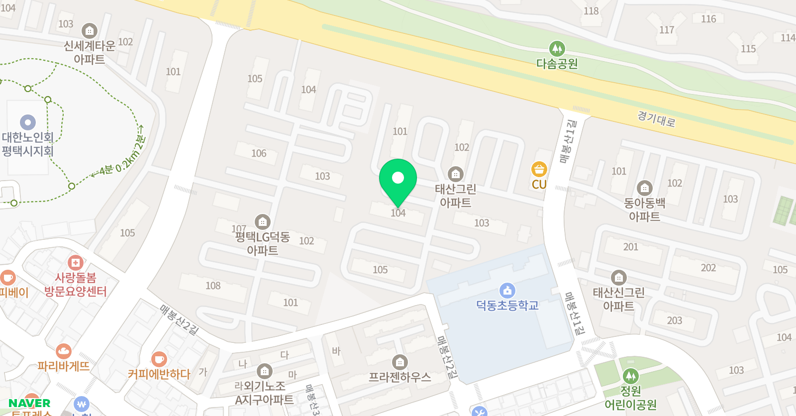 3030 영어비전 덕동러닝센터 위치