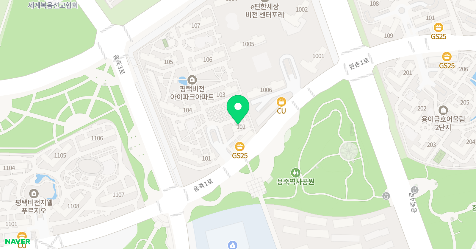아소비 평택비전아이파크점 위치