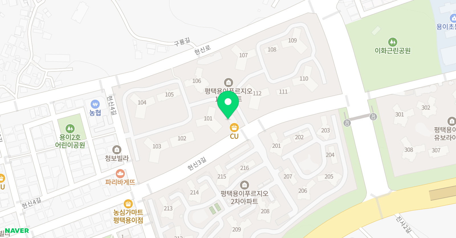 푸르넷 공부방 용이푸르지오2호점 위치