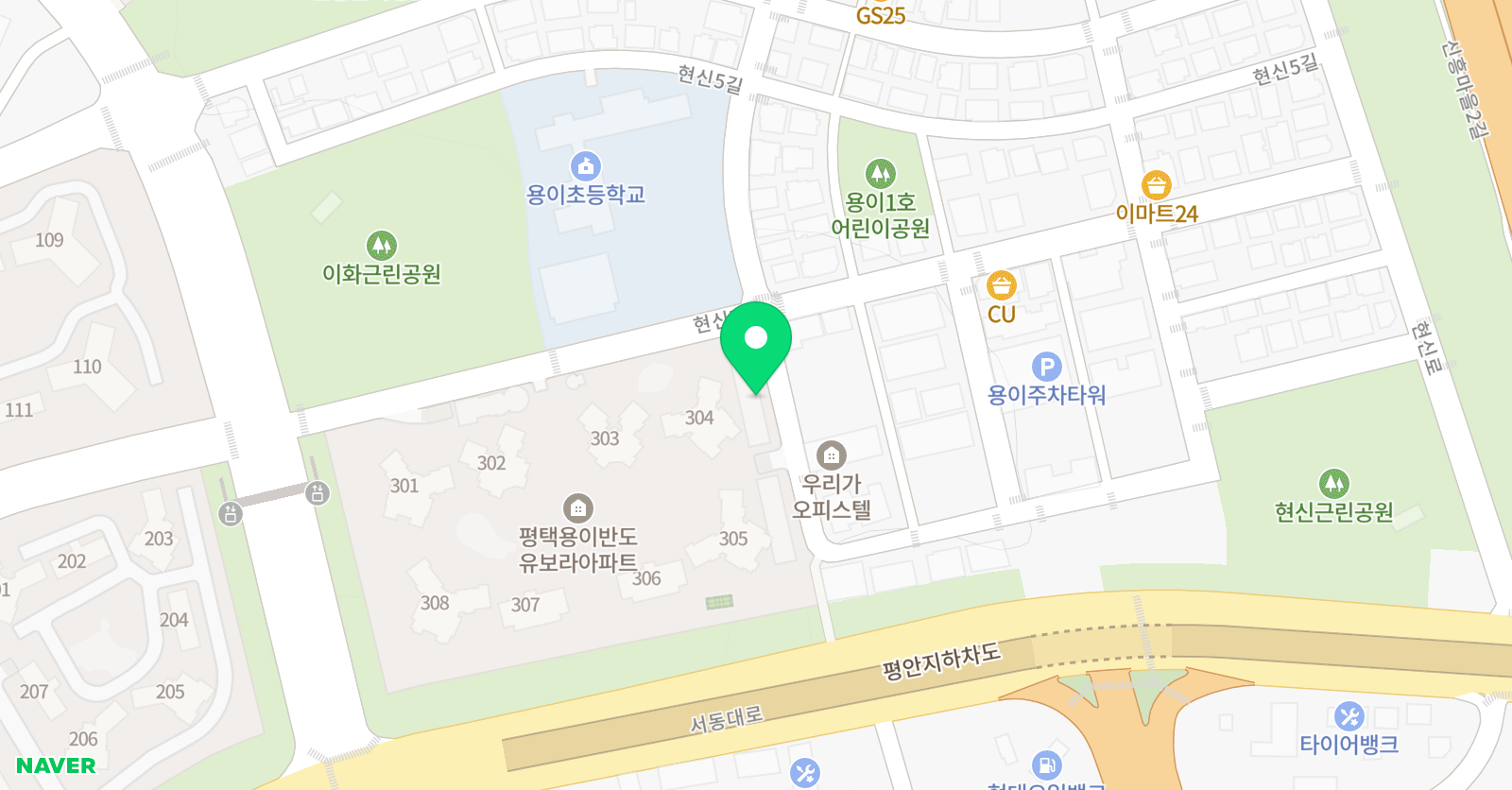 아트데이 미술교습소 용이 위치