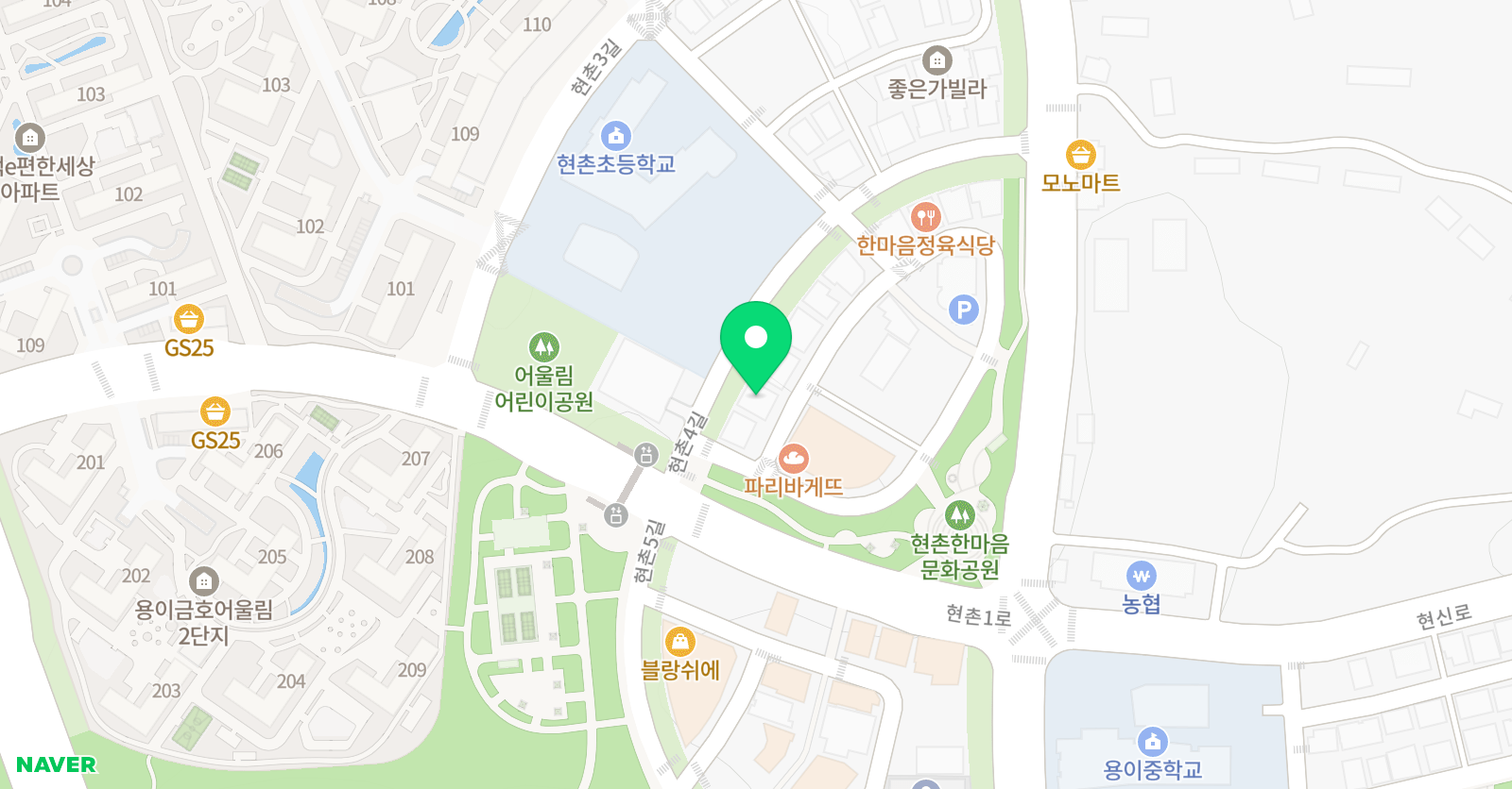 JK 영어수학전문 학원 현촌본원 위치