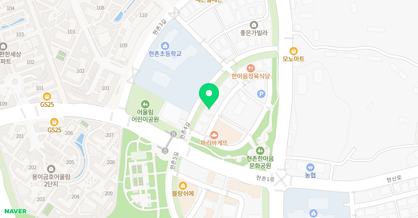 유니팝 미술학원 평택현촌센터 위치