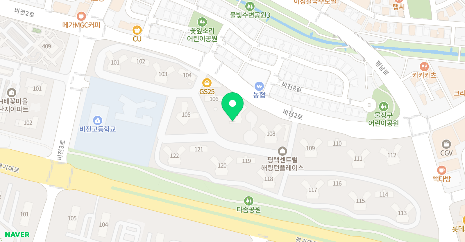 영샘영어 한솔플러스영어 위치