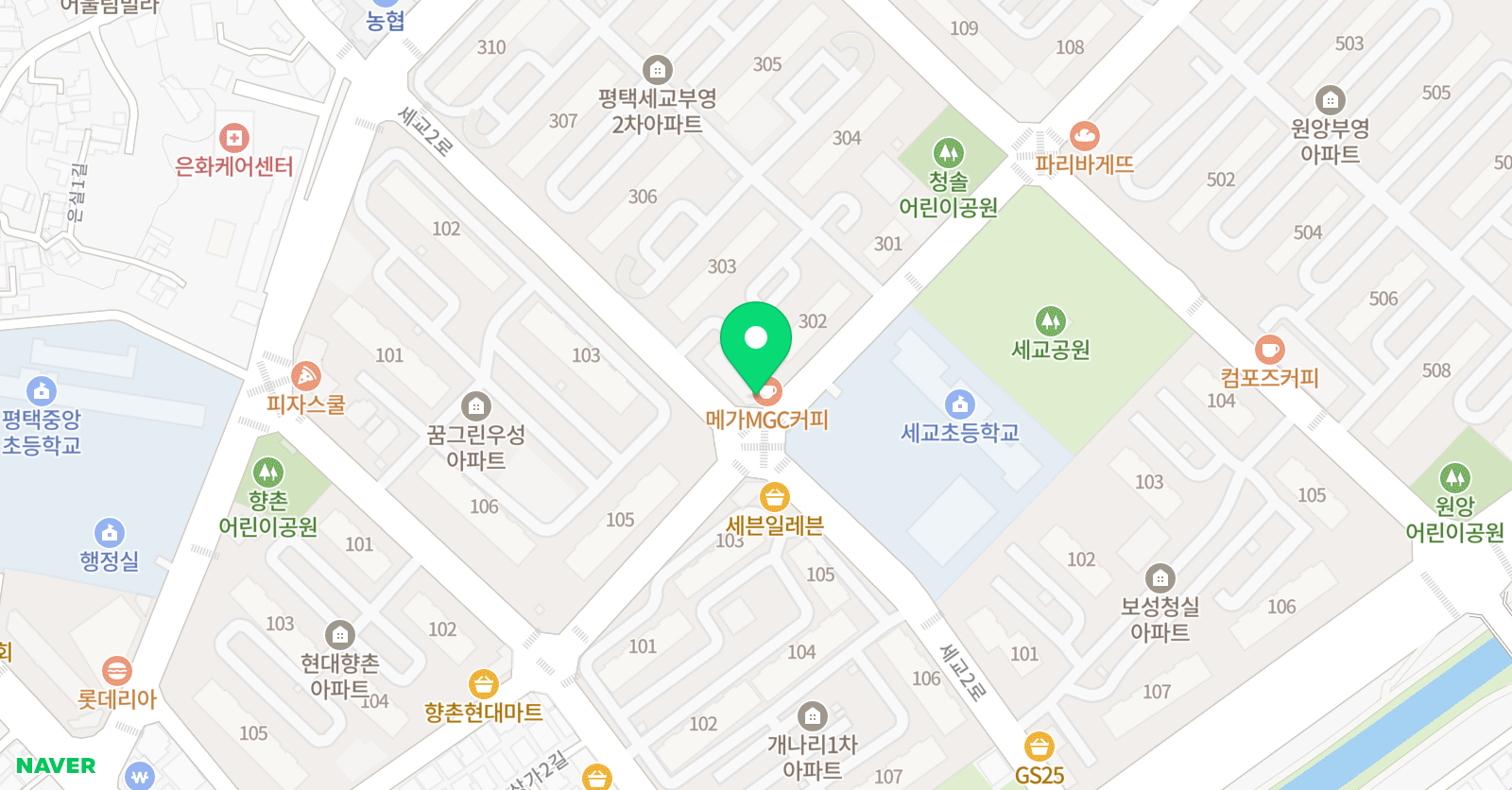 세교한국태권도장 위치