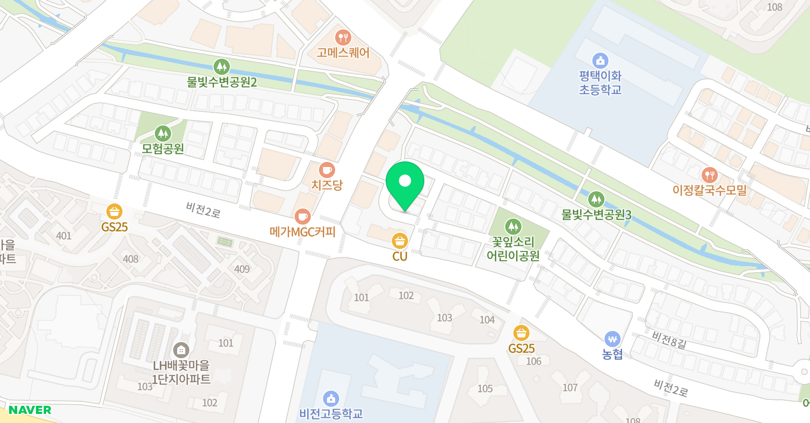 워릭프랭클린 평택원 위치