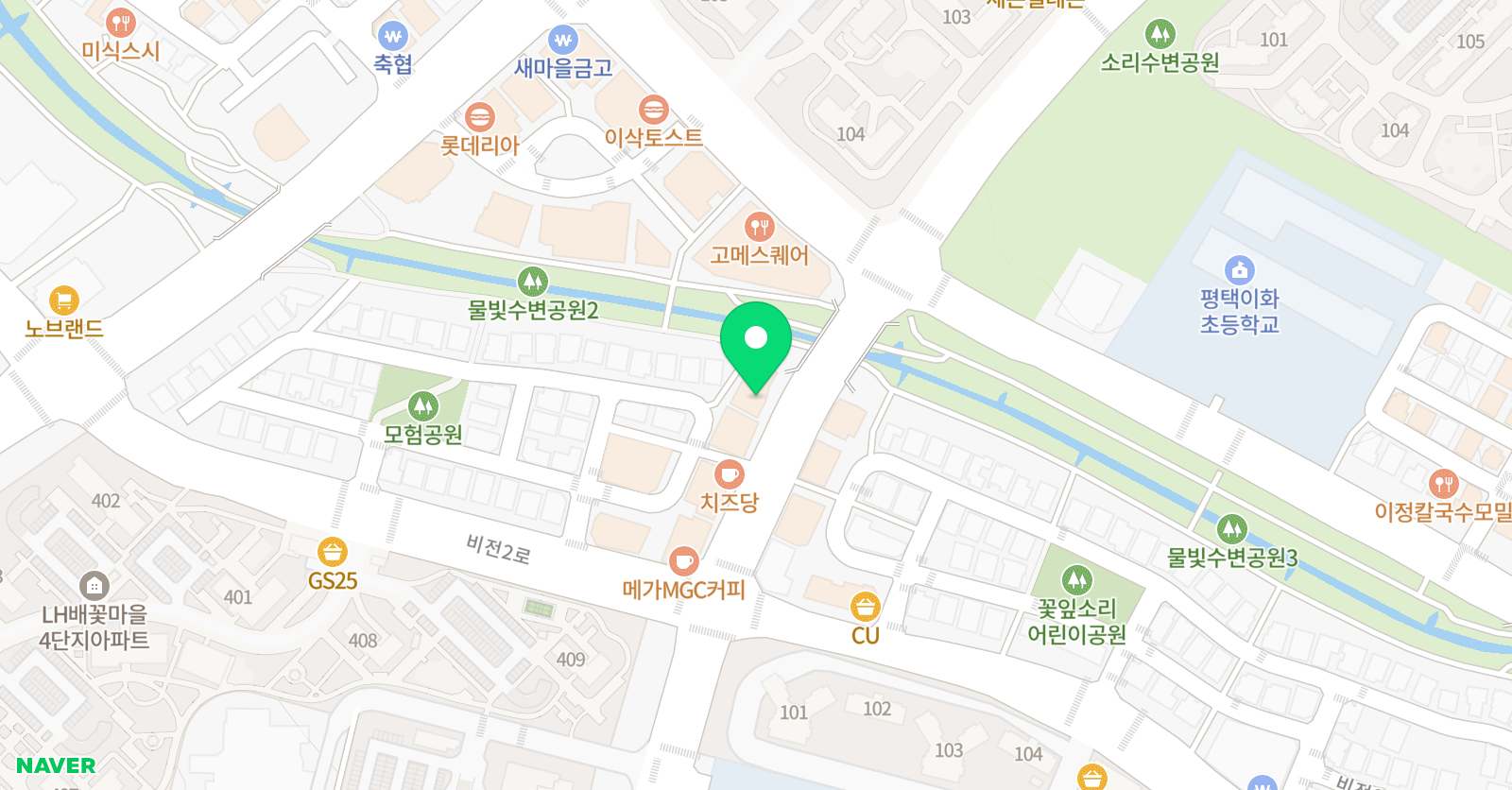 C&C 미술학원 소사벌캠퍼스 위치