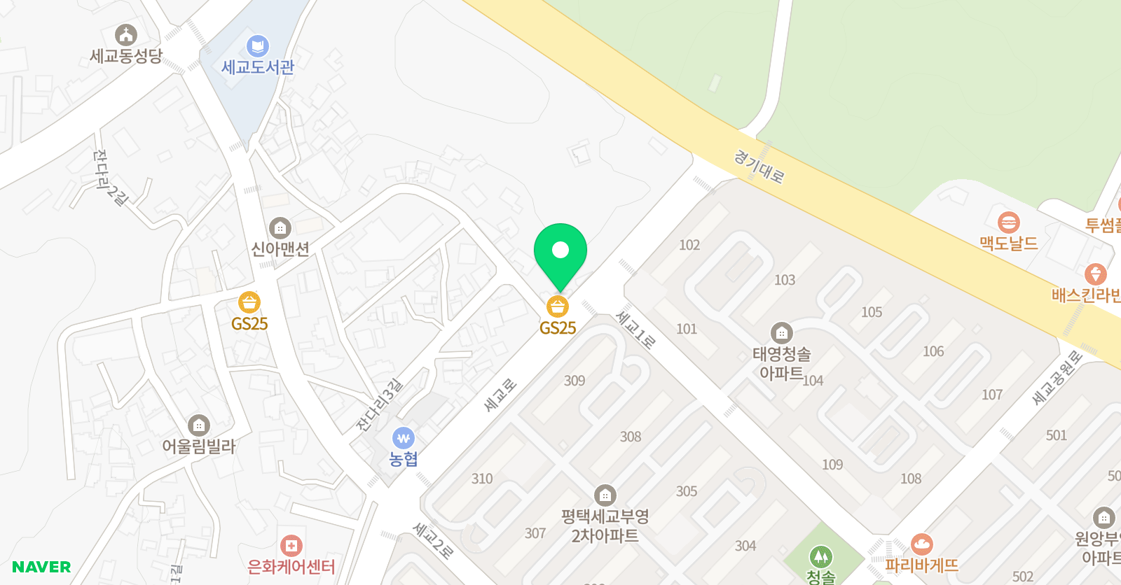 봉우리 학원 위치