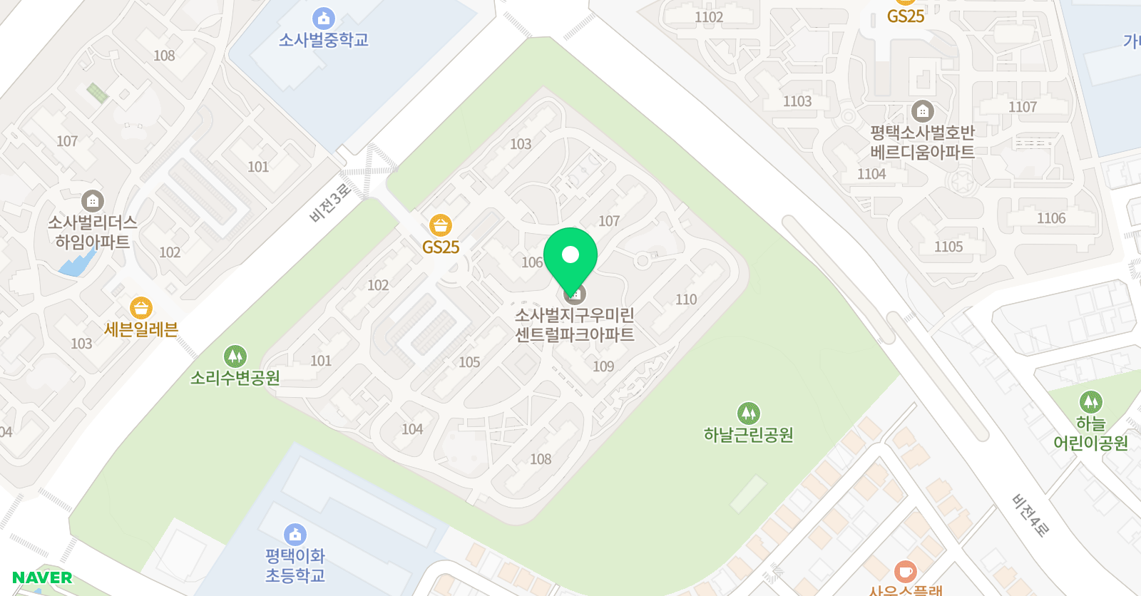푸르넷 공부방 센트럴우미린점 위치