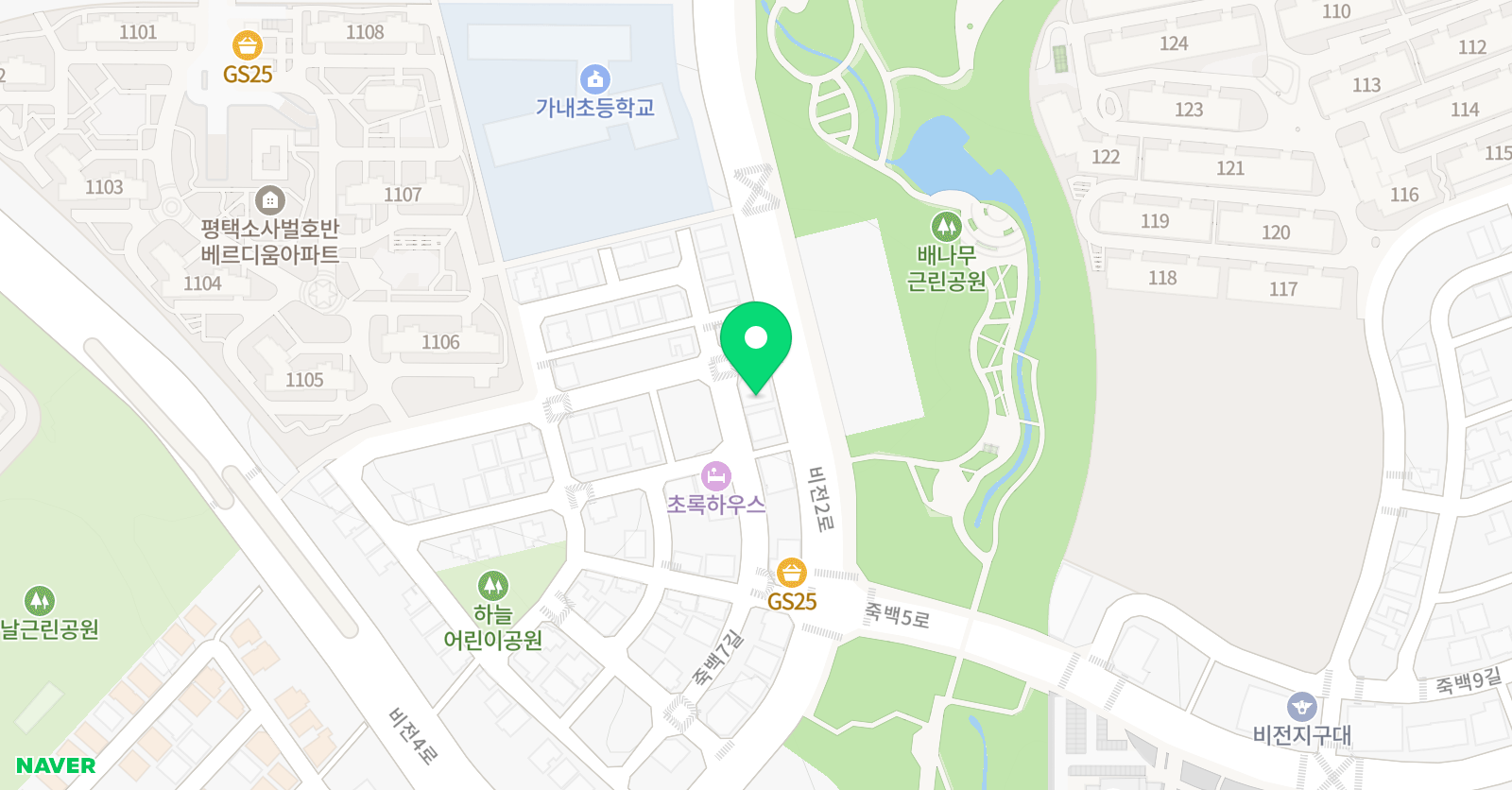 백호 태권도장 위치
