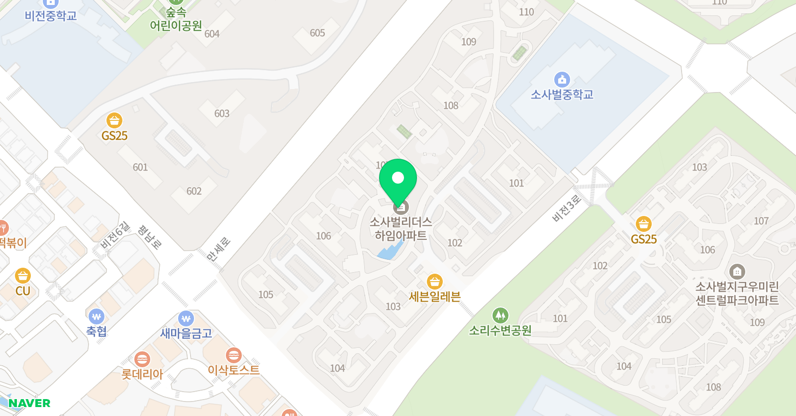 빨간펜수학의달인 소사벌리더스 하임점 위치