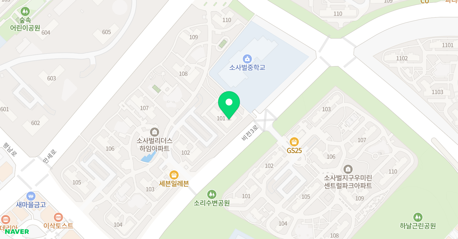 글샘 국어논술 위치