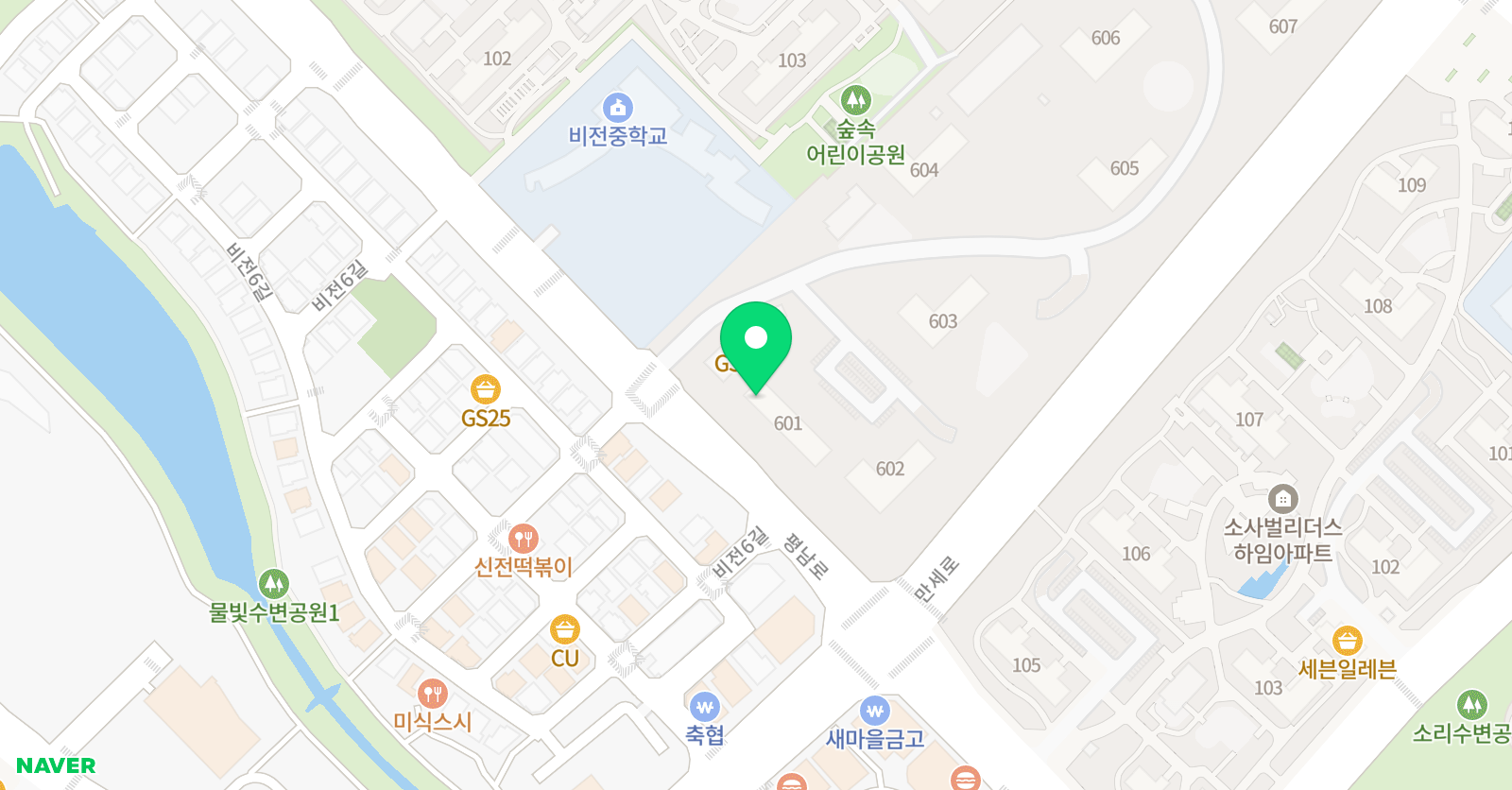 푸르넷 공부방 이곡마을6단지점 위치